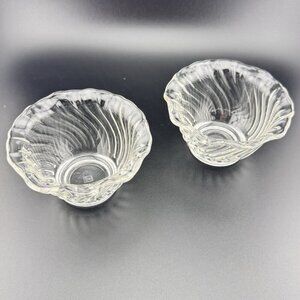 Anchor Hocking Clear Glass Waverly #56 Swirl Low Sherbet